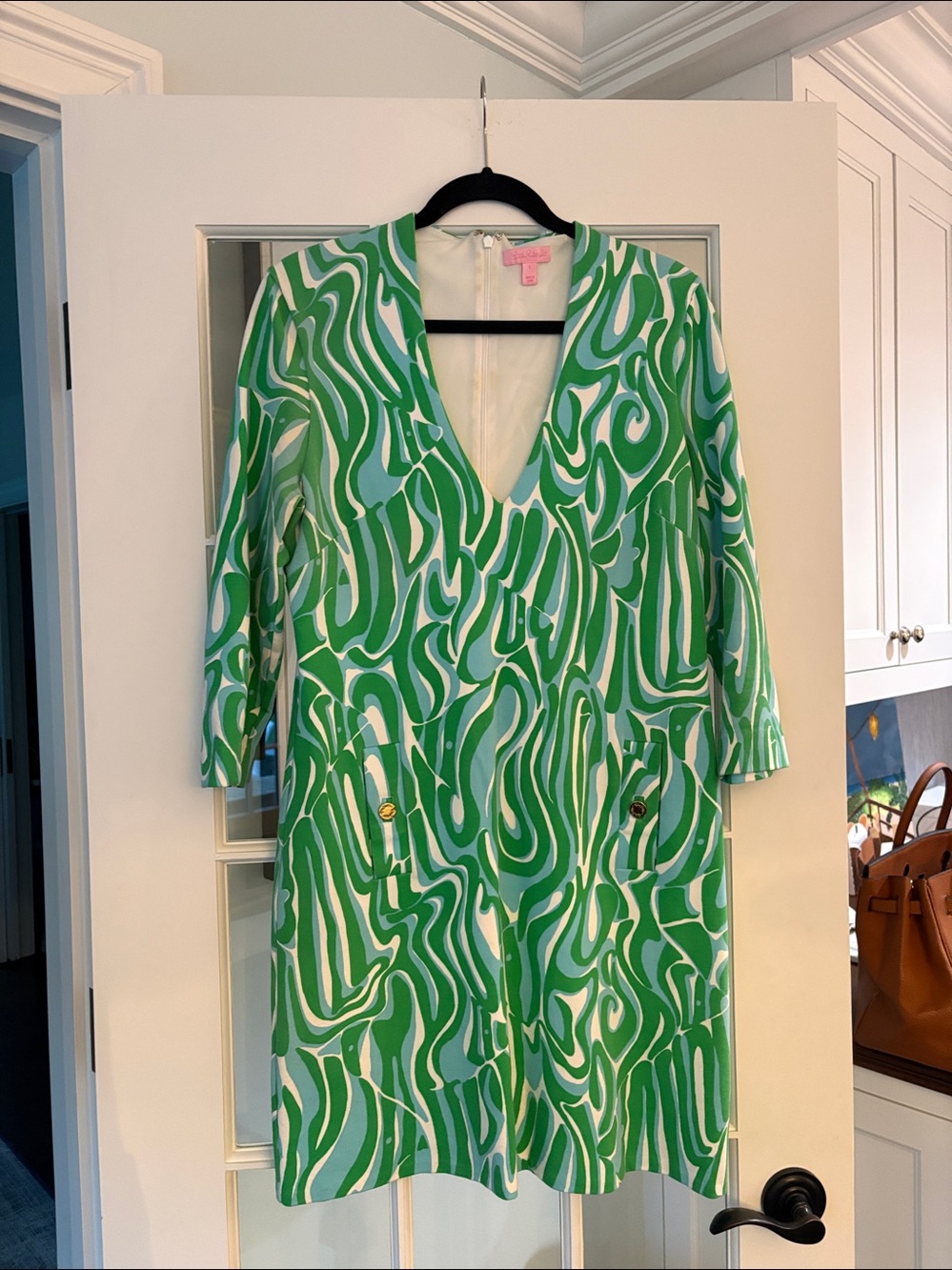 Lily Pulitzer Charlena Printed Ponte Shift Dress 60s 70s Retro Groovy Small